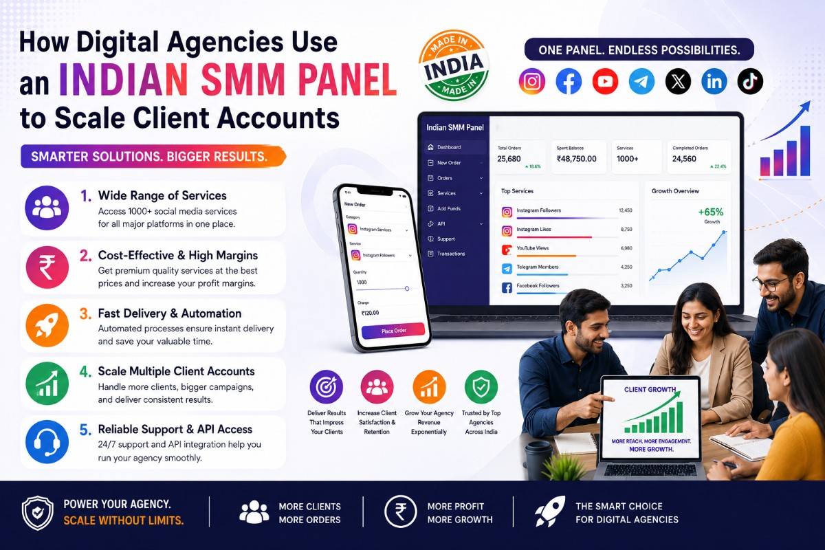 How Digital Agencies Use an Indian SMM Panel to Scale Client Accounts